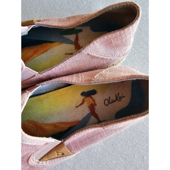 OLUKAI Kaula Pa'a Kapa Women's Espadrilles, Linen Slip-On Shoes with Lightweight - Picture 7 of 15